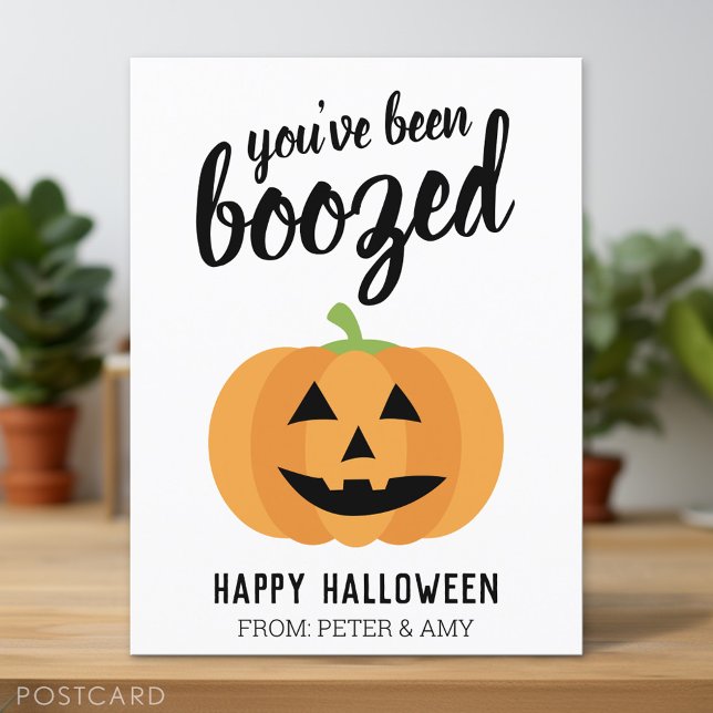 Du har blivit bogen - Pumpkin Halloween fest Vykort (Custom Postcard)