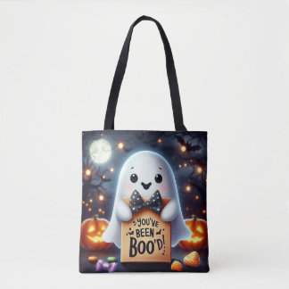 Du har blivit boo'ad söt Halloween Tygkasse
