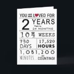 Du har blivit förlorad 2:a födelsedagskortet tack kort<br><div class="desc">Det här födelsedagskortet är perfekten för att visa hur länge du har älskat någon på deras födelsedag. Markera den speciella dagen med ett milstolpe-födelsedagskort.</div>