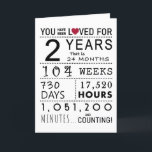 Du har blivit förlorad 2:a födelsedagskortet tack kort<br><div class="desc">Det här födelsedagskortet är perfekten för att visa hur länge du har älskat någon på deras födelsedag. Markera den speciella dagen med ett milstolpe-födelsedagskort.</div>