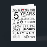 Du har blivit förlorad 5:e födelsedagskortet tack kort<br><div class="desc">Det här födelsedagskortet är perfekten för att visa hur länge du har älskat någon på deras födelsedag. Markera den speciella dagen med ett milstolpe-födelsedagskort.</div>