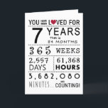 Du har blivit förlorad på födelsedagskortet i 7:e tack kort<br><div class="desc">Det här födelsedagskortet är perfekten för att visa hur länge du har älskat någon på deras födelsedag. Markera den speciella dagen med ett milstolpe-födelsedagskort.</div>