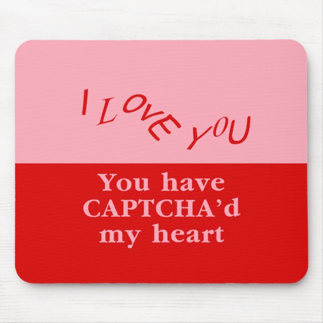 Du har Captcha mitt hjärta Musmatta (Framsidan)