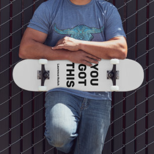 Du Har Coolan Black and White Anpassat namn Mini Skateboard Bräda 18,5 Cm