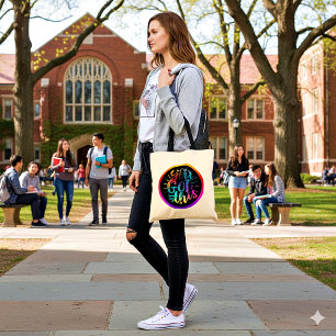 Du Har de här inspirerande stjärnorna och färg Tygkasse