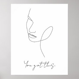 Du Har den här Anpassningsbarna av linjegrafik Poster