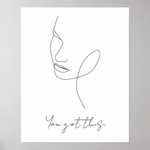 Du Har den här Anpassningsbarna av linjegrafik Poster