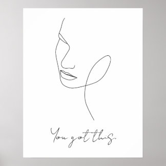 Du Har den här Anpassningsbarna av linjegrafik Poster