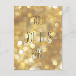 Du Har den här Babe Guld Gnistra-inspirationsoffer Vykort
