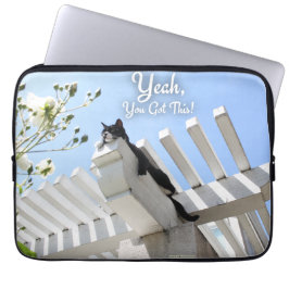 Du Har den här kattmotivdesignen Laptop Sleeve