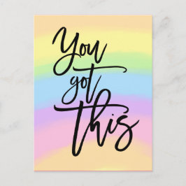 Du Har den här motiveringsdelen Rainbow Färg Vykort