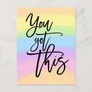 Du Har den här motiveringsdelen Rainbow Färg Vykort