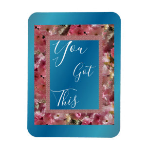 Du Har den här Rosa Vår Blommarna inspirerar Magnet