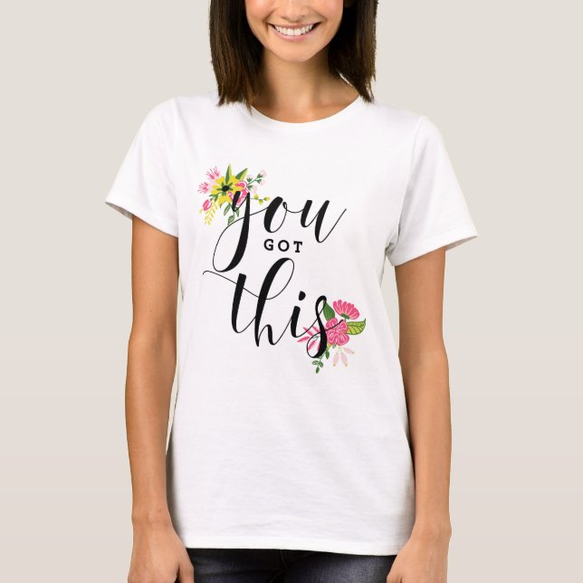 Du Har den här svarta moderna Blommigten Calligrap Tröja (Framsida)
