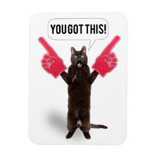 Du Har den här uppmuntrande Helgdag Cat Cheering Magnet
