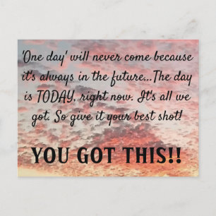 DU HAR DENNA Himmel Sunset Motivtional Quote Vykort