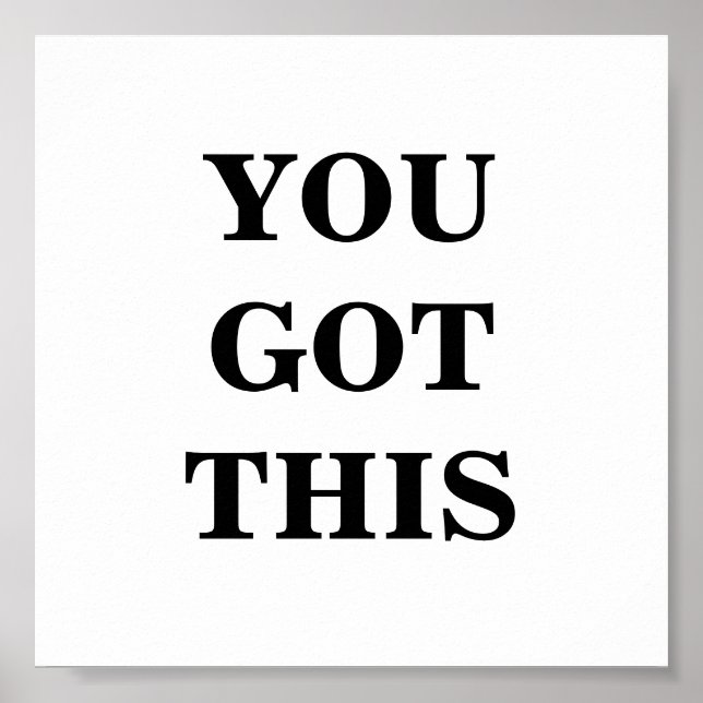 Du Har denna minimalistiska Poster (Framsidan)