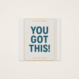 Du Har det här - Motiveringskort Fyrkantigt Visitkort