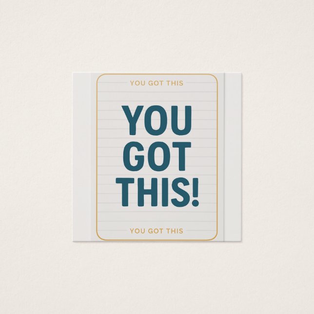 Du Har det här - Motiveringskort Fyrkantigt Visitkort (Framsida)