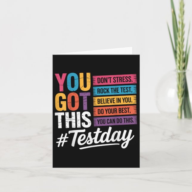 Du Har det här Stressar inte Sten testdagen den Kort (Framsida)