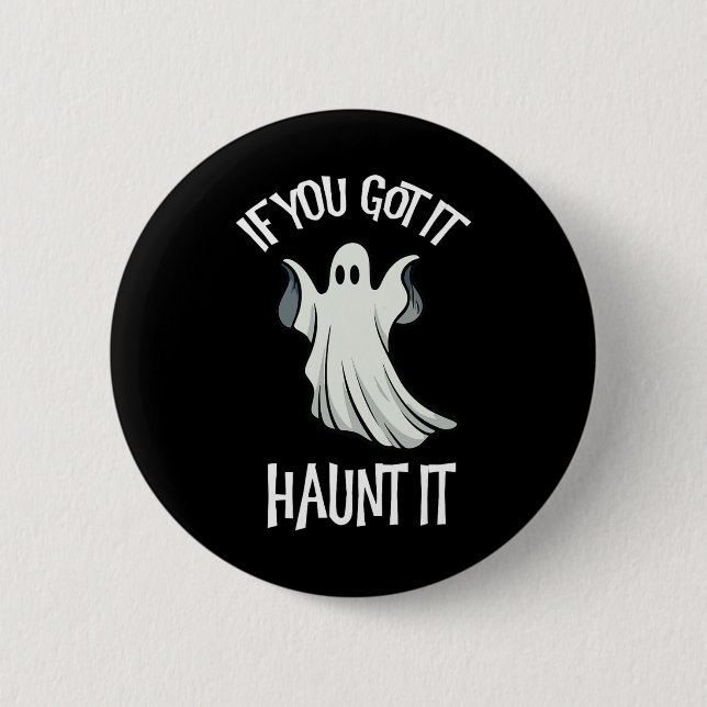 Du Har det hemligt det är Halloween Ghost Costume  Knapp (Framsida)