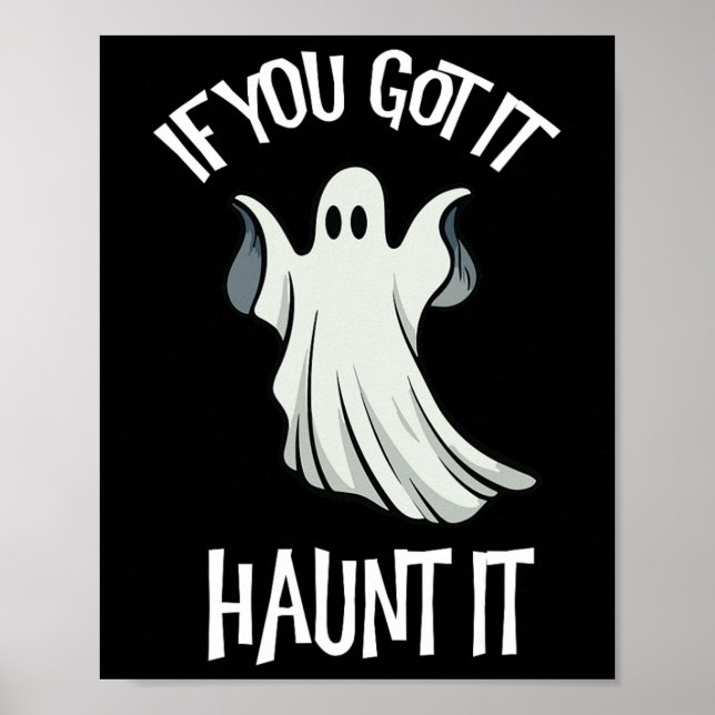 Du Har det hemligt det är Halloween Ghost Costume  Poster (Framsidan)