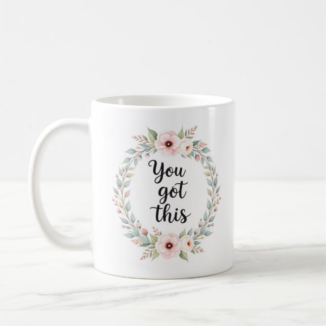 Du Har detta - Motiv Blommigt Mugg (Vänster)