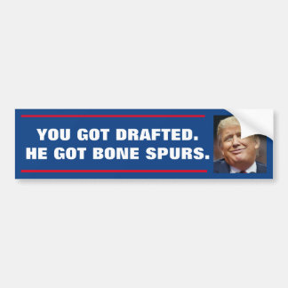 DU HAR DRAFTERADE. Har BONE SPURS. Bildekal