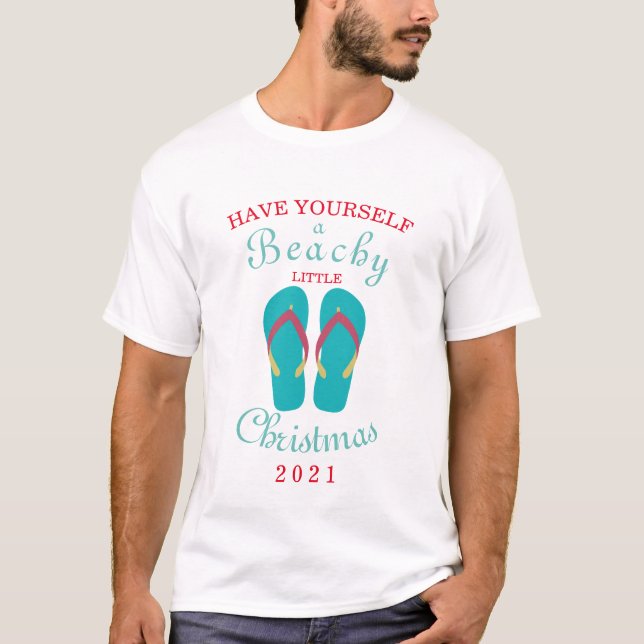 Du har en Beachy Little jul T-shirt (Framsida)
