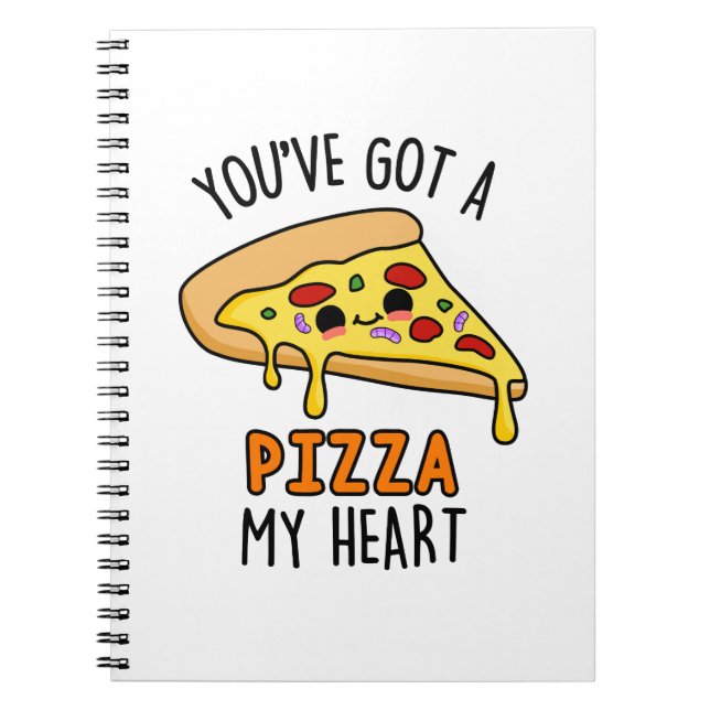 Du Har En Bitta Av Mitt Hjärta Rolig Pizza Puns  Anteckningsbok (Framsidan)