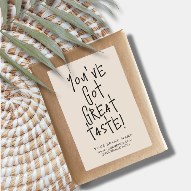 Du har en bra smak box seal förpackningsetikett mat etikett (Skapare uppladdad)