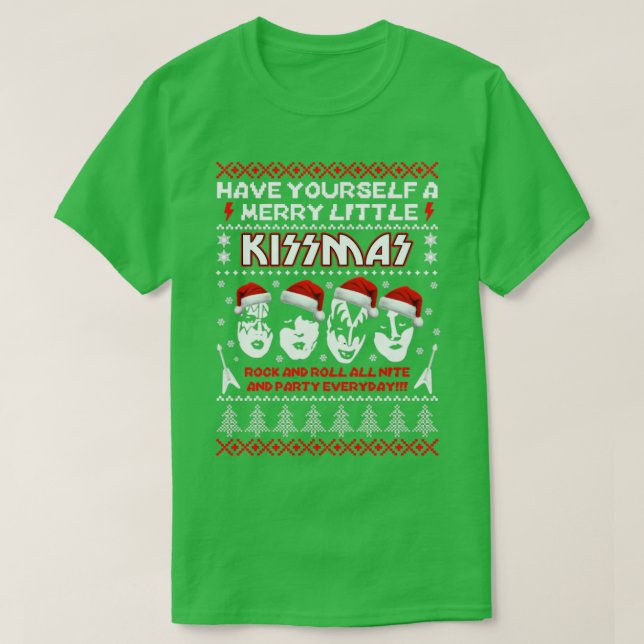 Du har en Merry Little Kissmas T Shirt (Design framsida)