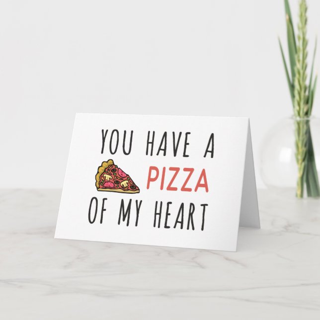 Du har en pizza i mitt hjärta kort (Framsida)