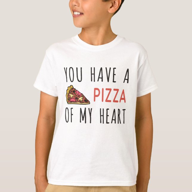Du har en pizza i mitt hjärta t shirt (Framsida)