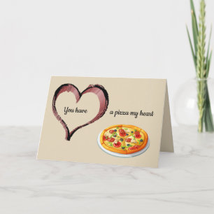Du har en Pizza min hjärtavalentinkärlek Kort