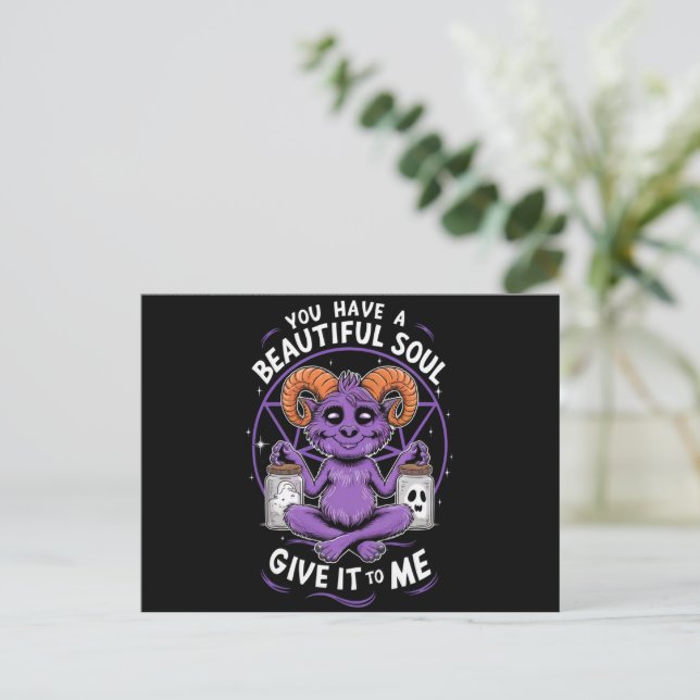 Du har en vacker sol Satanic Baphomet Vykort (Stående Fram)