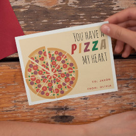 "Du har en Valentines i klassrummet "Pizza my Hear Vykort