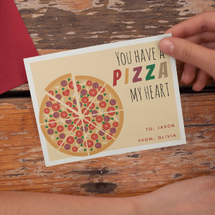 "Du har en Valentines i klassrummet "Pizza my Hear Vykort