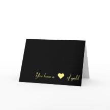 Du har ett ♥ av guld, kort