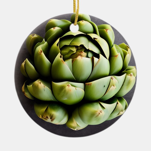 Du har ett Bra hjärta | Funny Artichoke Pun Julgransprydnad Keramik (Framsidan)
