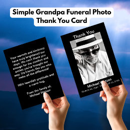 Du har ett kort med enkelt "Grandpa Funeral Photo
