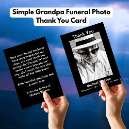 Du har ett kort med enkelt "Grandpa Funeral Photo 