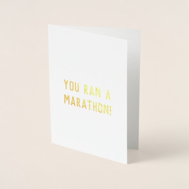 Du har ett Marathon grattis lycka till-kort Folierat Kort (Framsida)
