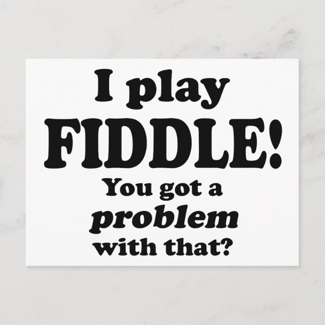 Du Har ett problem med det, Fiddle Vykort (Framsida)