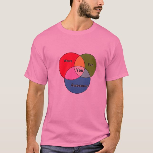 Du har Fantastisk Roligt-venndiagram för Konstig T Shirt (Framsida)