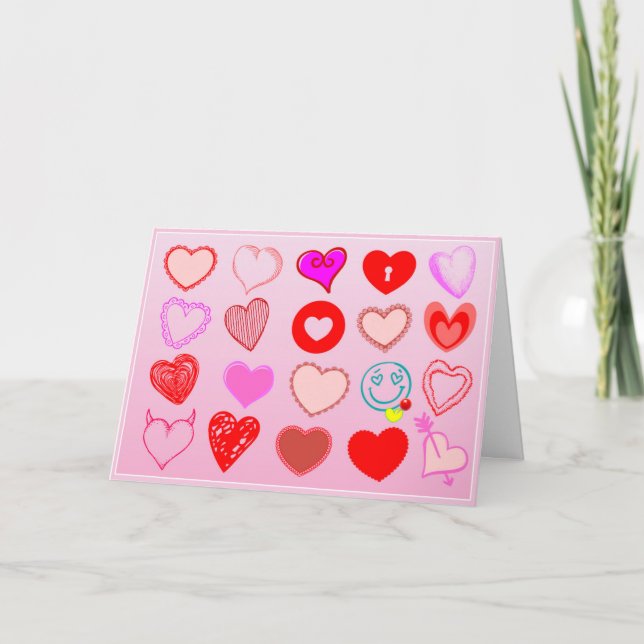 Du har fäst mitt hjärta, Valentine! Helgkort (Framsida)