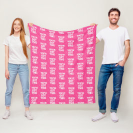 Du har fått dessa ord i rosa fleecefilt