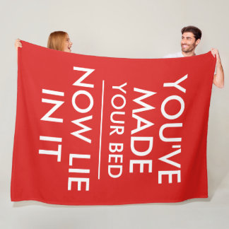 Du har fått din säng att ljuga i den fleecefilt