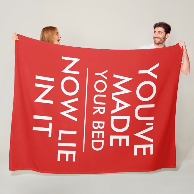 Du har fått din säng att ljuga i den fleecefilt (På plats)