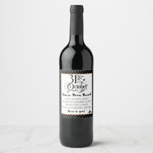 Du har fått Vin-etikett Vinflaska Etikett